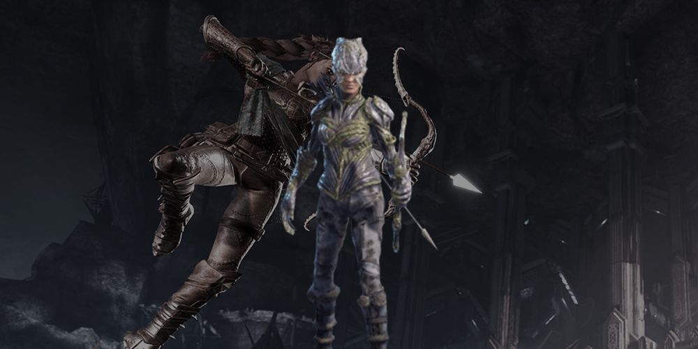 Catti-brie and the full Acid Resistance Bow and armor set