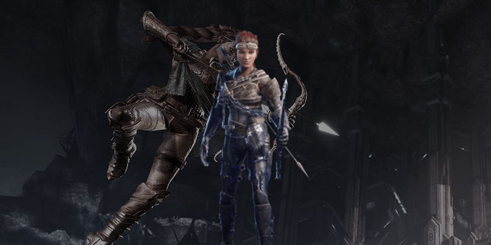 Catti-brie and the full Necrotic Resistance Bow and armor set