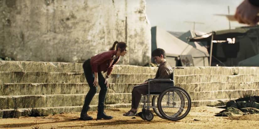 Claire has red clothes very predominant in her scenes