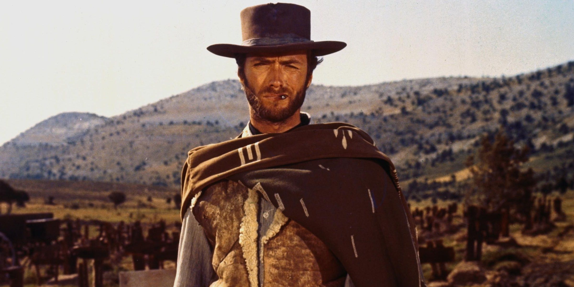 Clint Eastwood as the Man with No Name in The Good, the Bad, and the Ugly