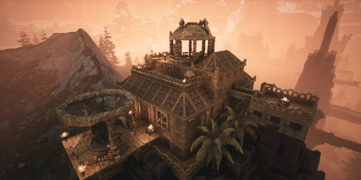 Conan Exiles elaborate mountaintop base