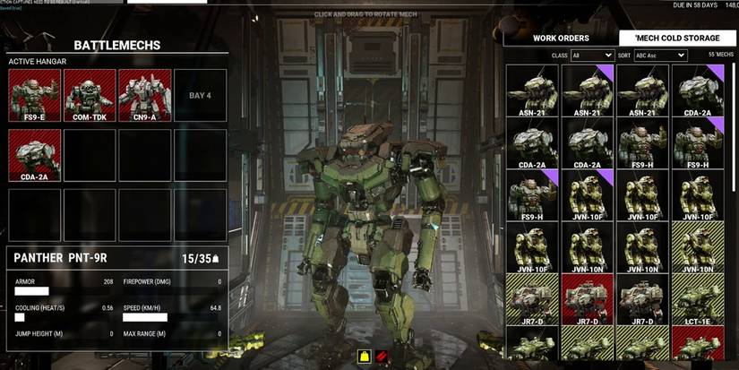 Consider cold storage savings - Mechwarrior 5 Mercenaries Money Tips