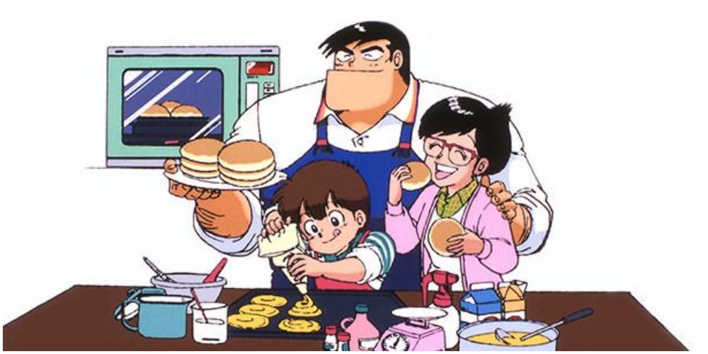 A family sharing a meal in Cooking Papa