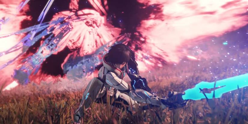 A character completing a finisher move