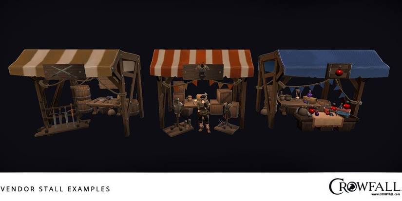 Crowfall vendor stands