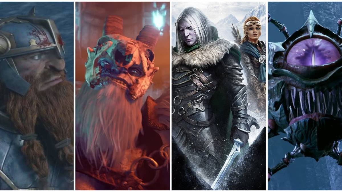 D&D Dark Alliance Split Image Bruenor Frost Giant Drizzt Catti-Brie Beholder