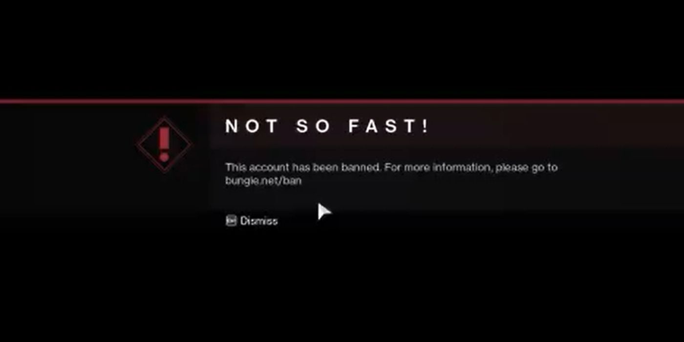 Destiny 2 Ban Screen Screenshot