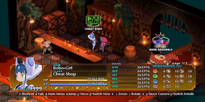 The cheat shop from Disgaea 6