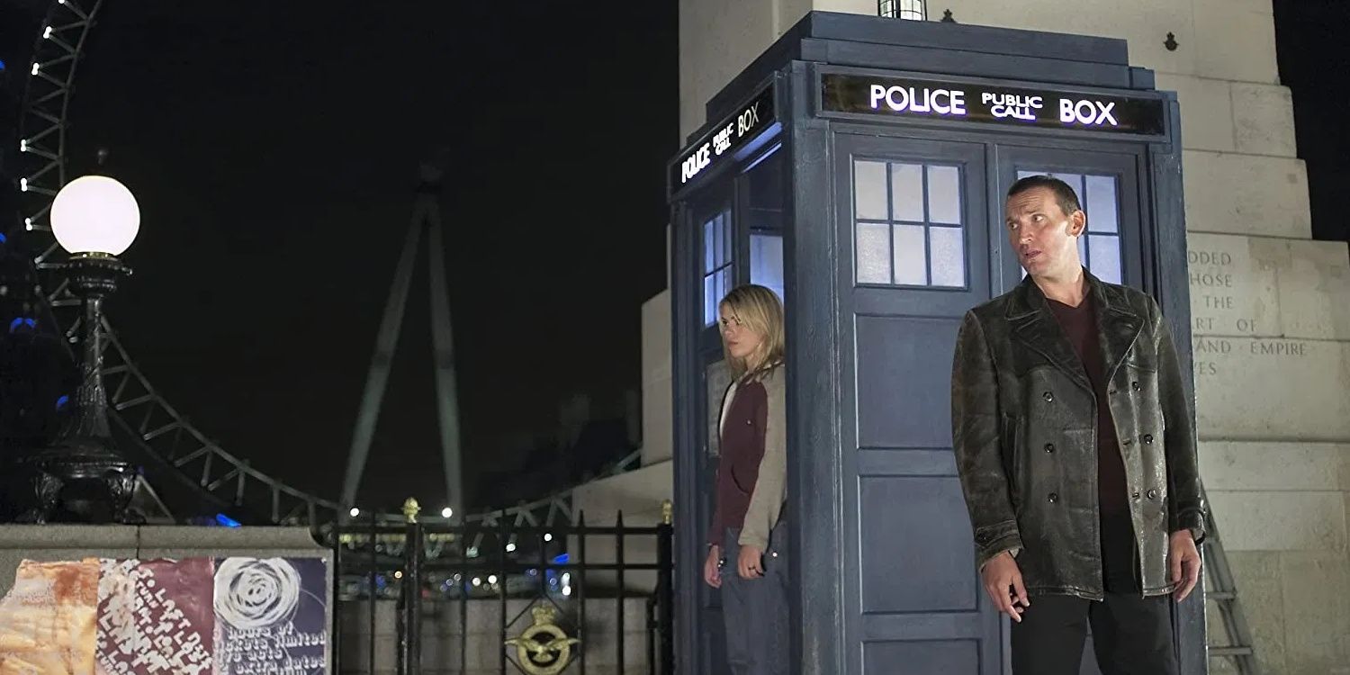 The Doctor & Rose exiting the TARDIS
