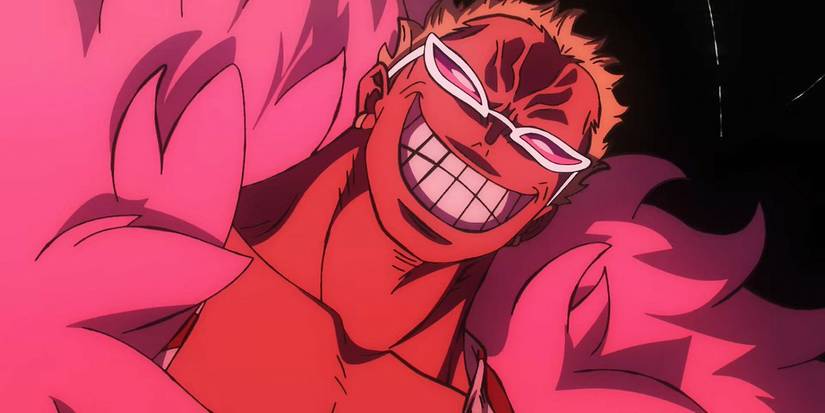 One Piece Doflamingo grinning