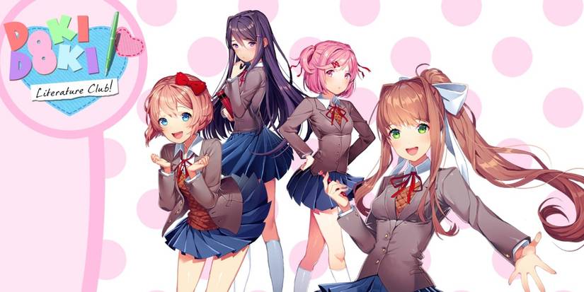Sayori, Yuri, Natsuki, and Monika of Doki Doki Literature Club