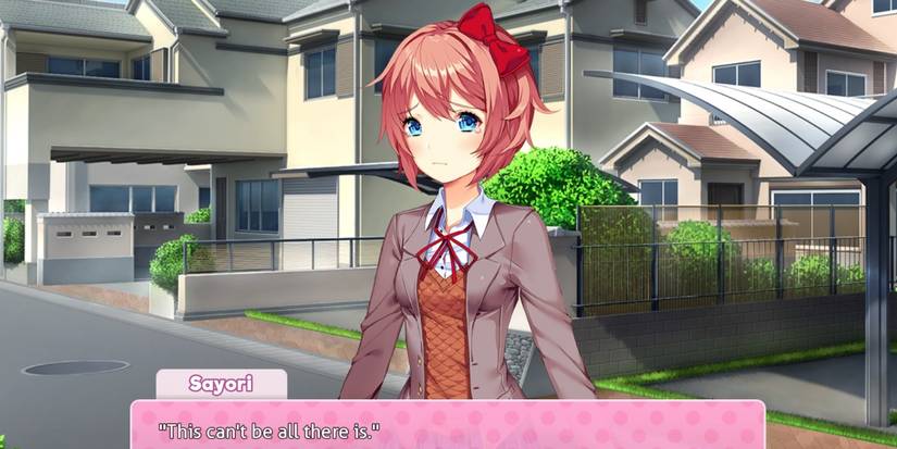 A Worried Sayori from the Doki Doki Literature Club