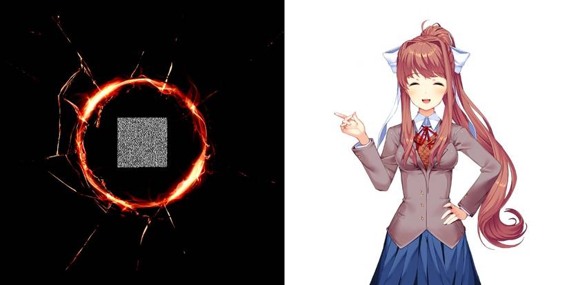 A snap of monika.chr of Doki Doki Literature Club