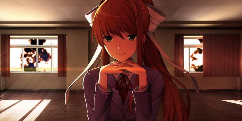 Just Monika in Doki Doki Literature Club