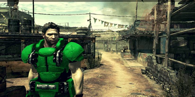 Chris Redfield in DOOM gear