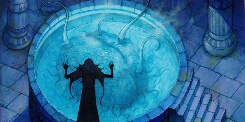 A Mind Flayer Worshipping the Elder Brain