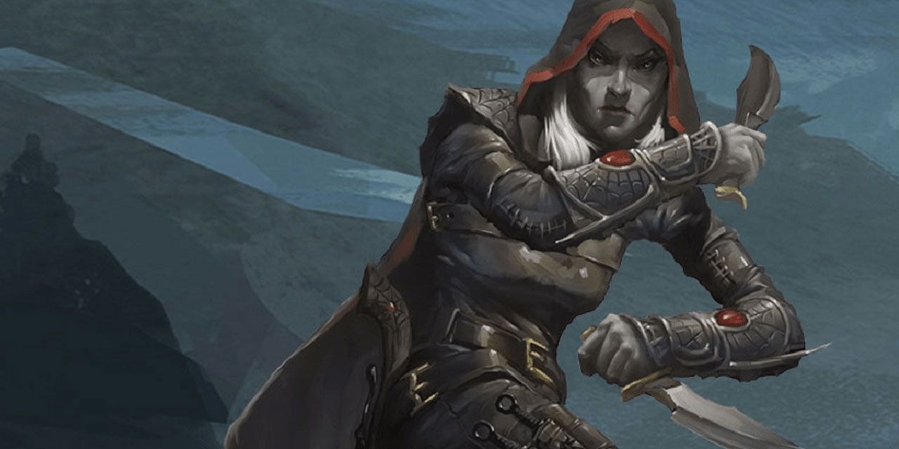 Dungeons and Dragons Drow Rogue using stealth