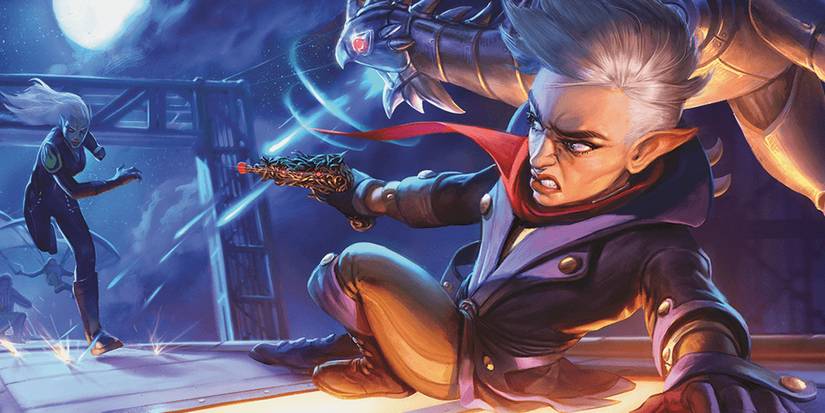 Dungeons and Dragons gnome artificer fighting drow