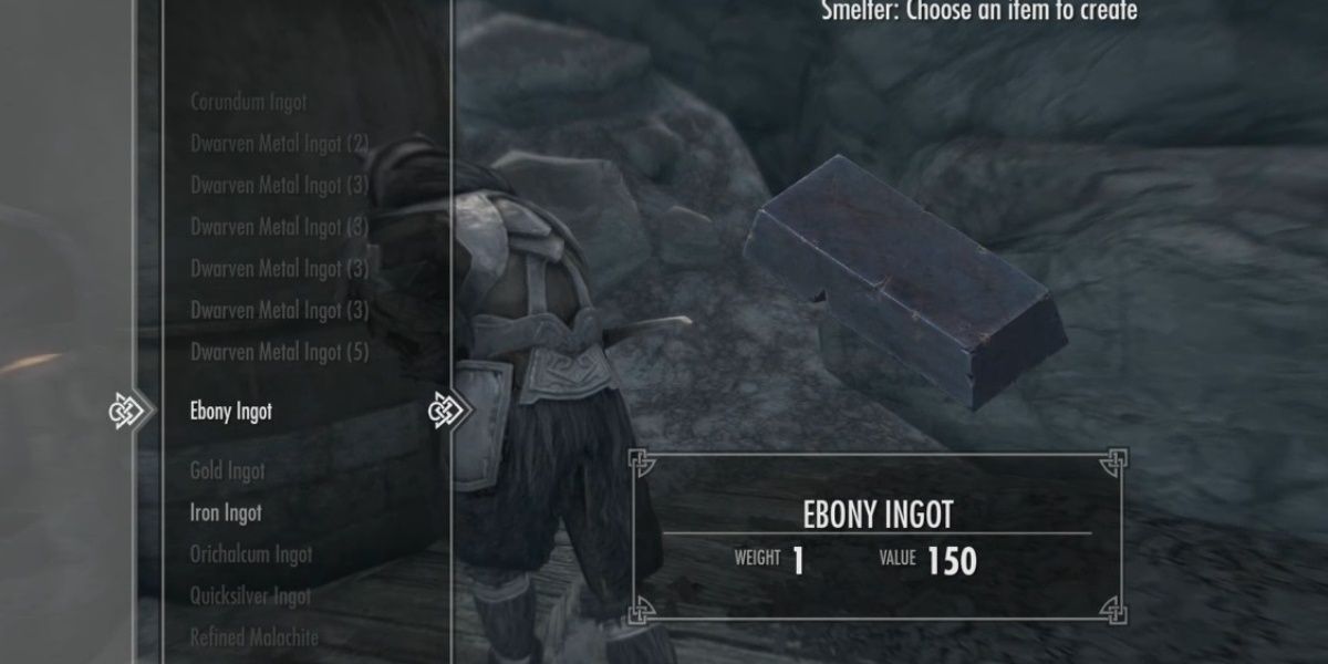 Ebony Ingot Creation At Smelter
