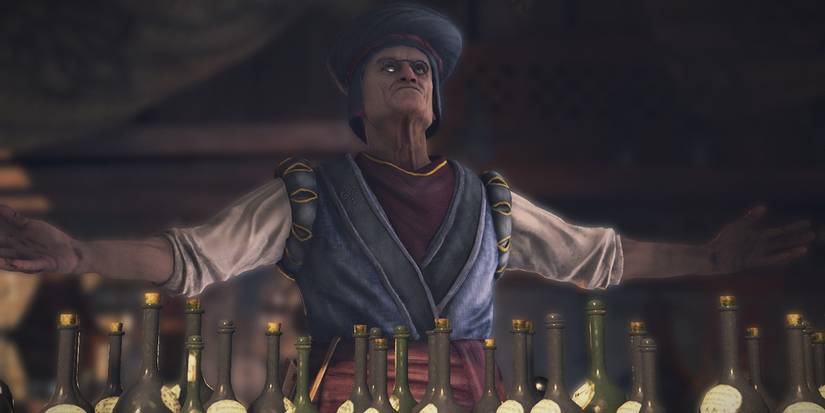 The charlatan alchemist in GreedFall