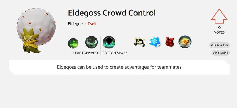 How to play crowd control with eldegoss