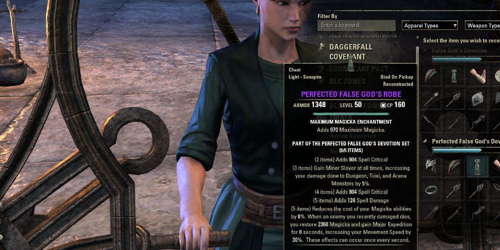 Elder Scrolls Online Armor Sets False Gods Devotion