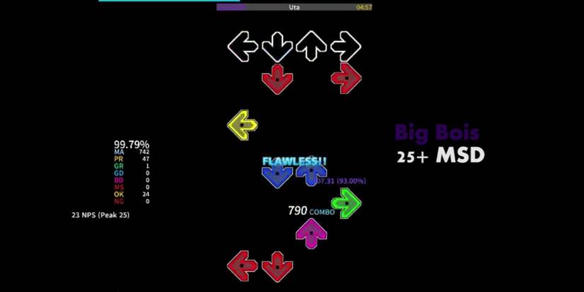 A series of direction symbols in Etterna