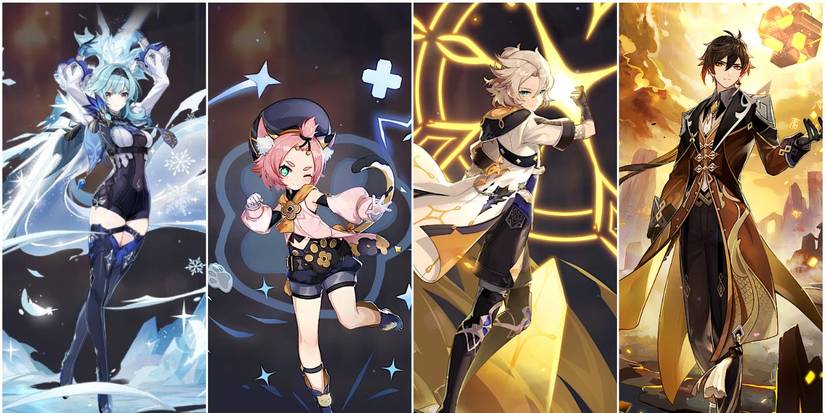 Eula - Diona - Albedo - Zhongli in genshin impact (1)