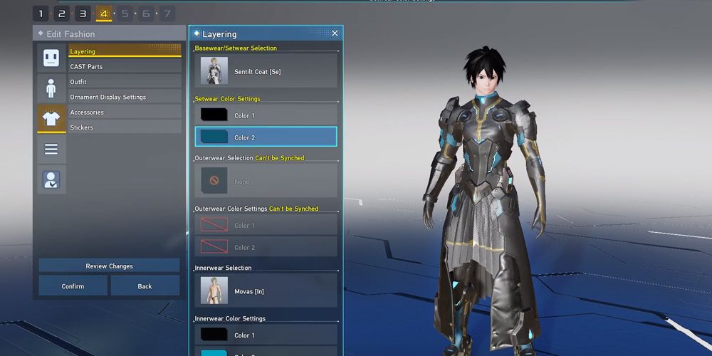 Fashion options in the Character Creator