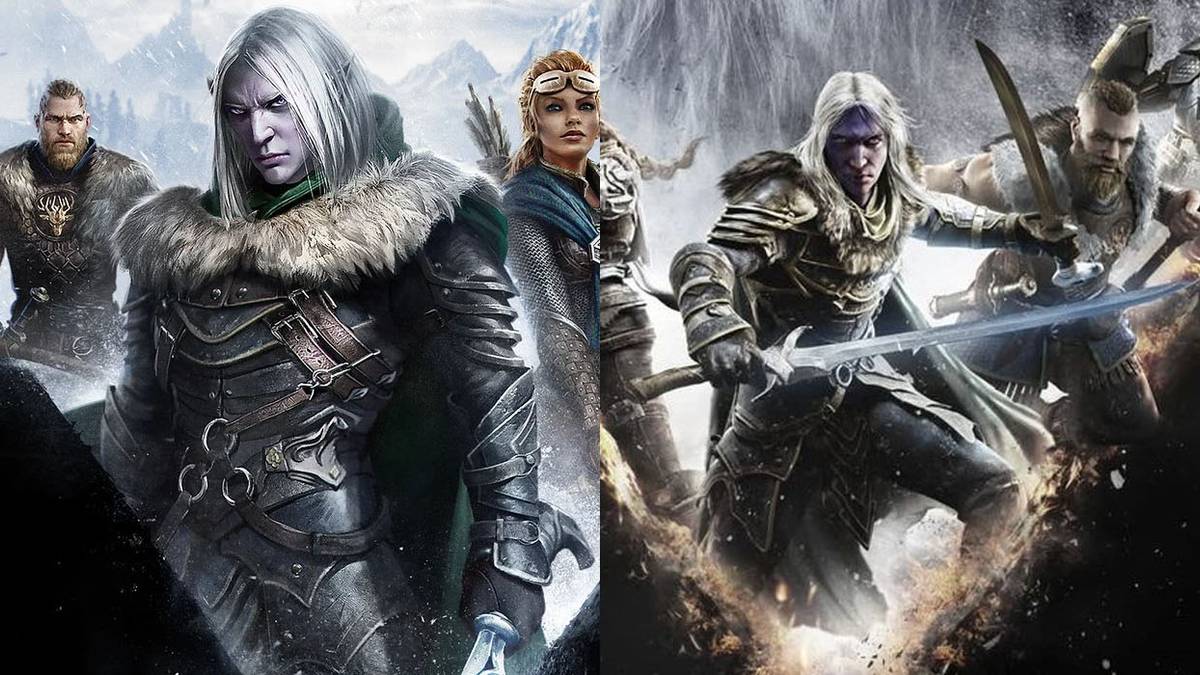 Drizzt with other Dark Alliance characters