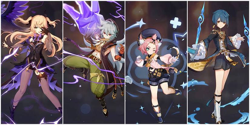 Fischl - Razor - Diona - Kaeya in genshin impact (1)