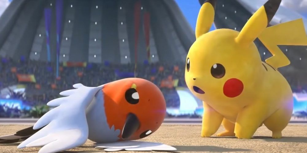 Pikachu and a wounded ally in Pokemon Unite