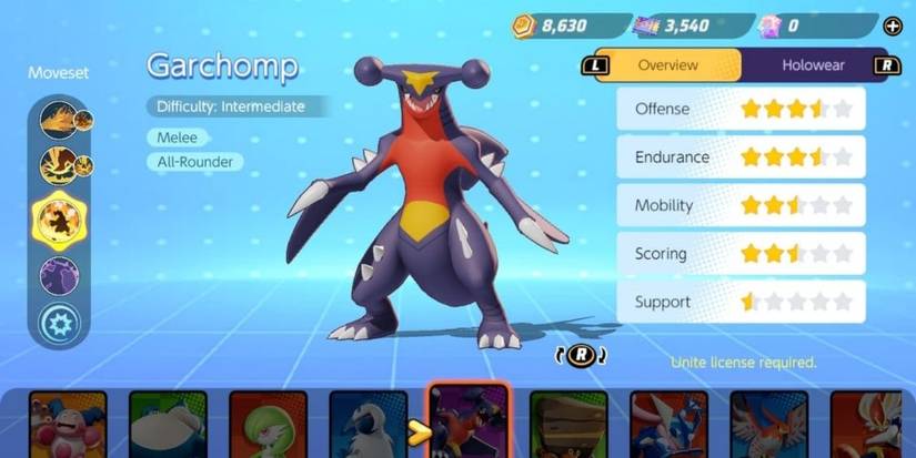 Garchomp in Pokemon Unite