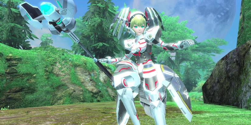 A character wearing unique gear