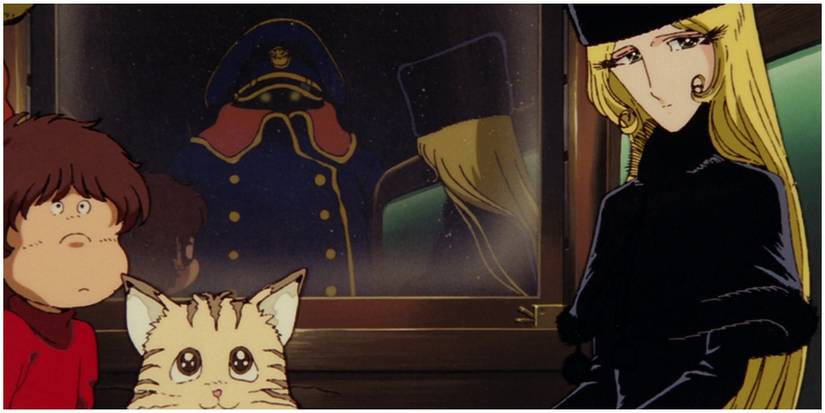 A young boy, a cat, and a mysterious woman