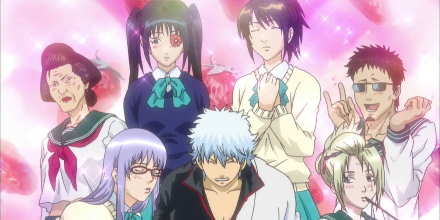 Gintama Love Potion Arc Gintoki Surrounded By Love Struck People