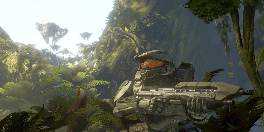 Master Chief in the jungle on Requiem