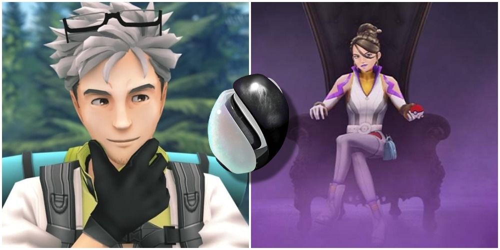 Professor Willow and Sierra on the right with a Unova Stone in the middle.
