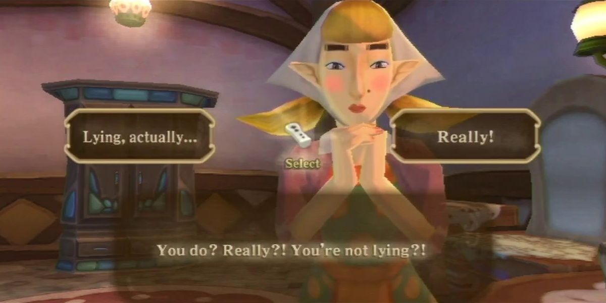 The Item Check girl in The Legend of Zelda: Skyward Sword