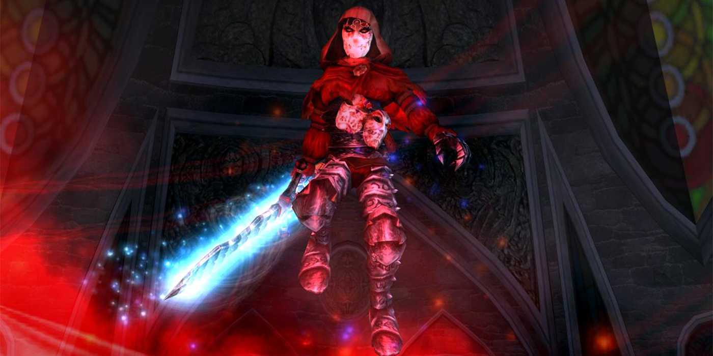 Jack of Blades floats with a sword