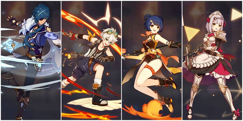 Kaeya - Bennett - Xiangling - Noelle in genshin impact