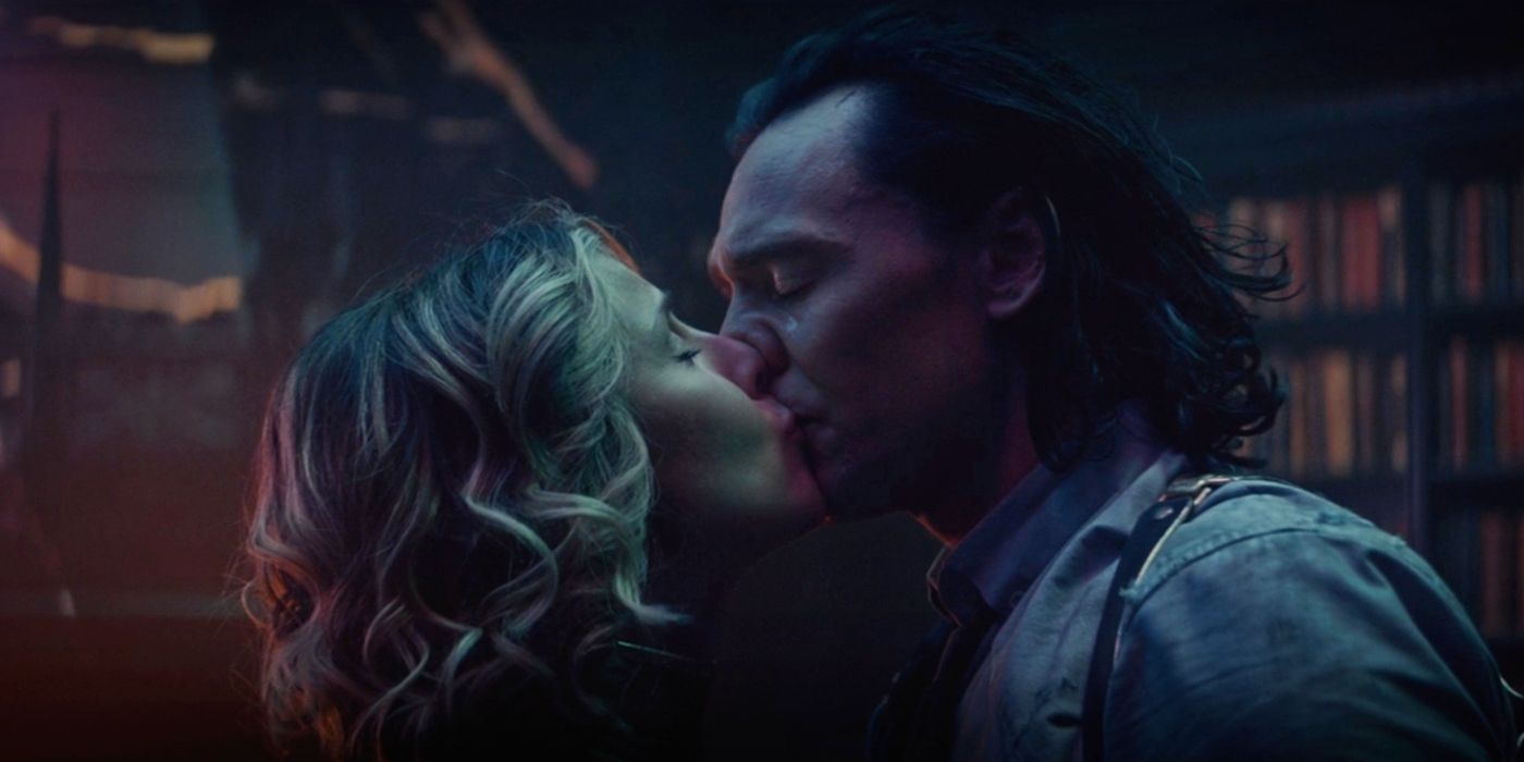 Loki and Sylvie kissing