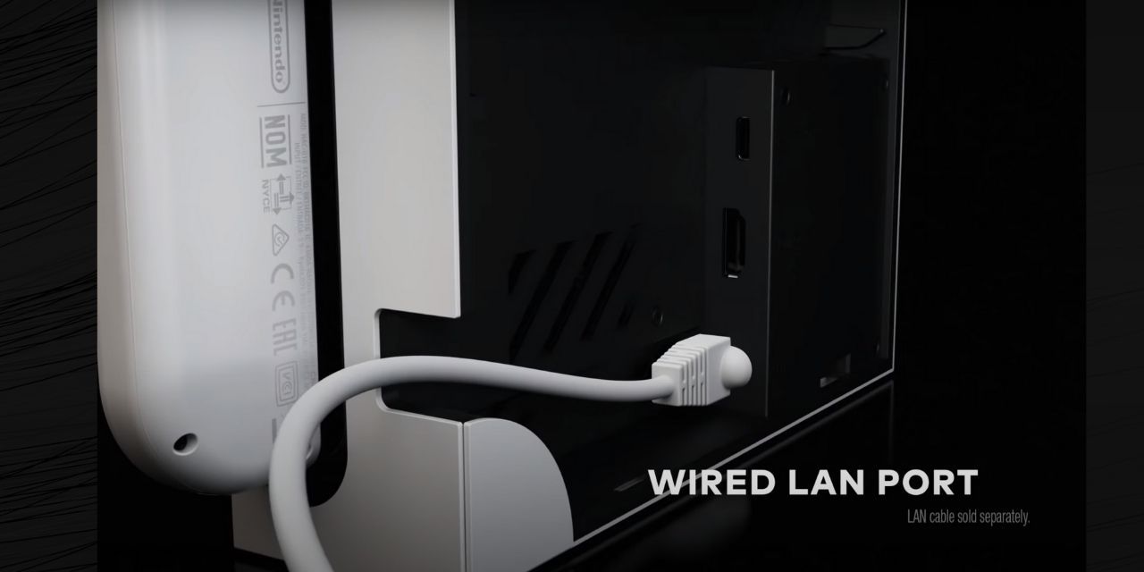Switch OLED dock showing off LAN support