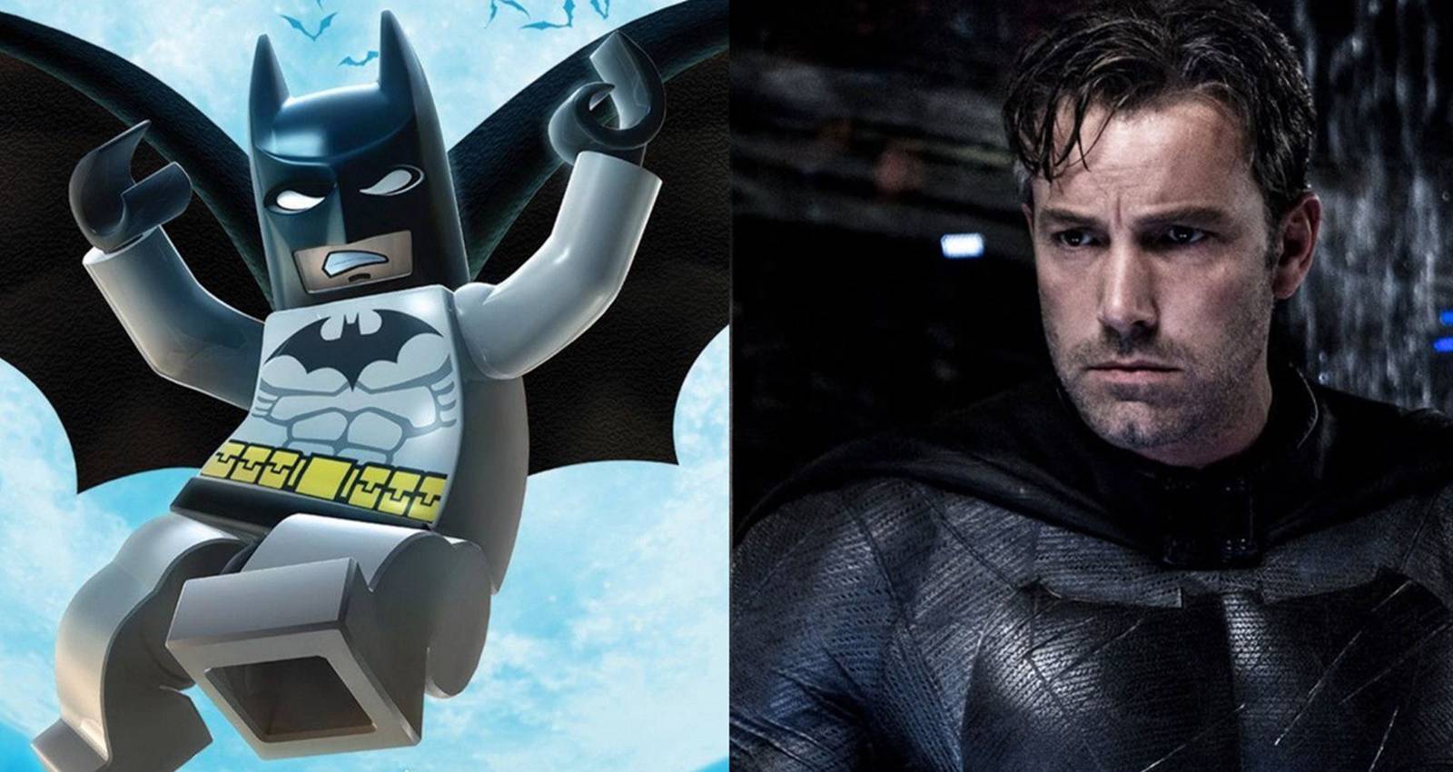 Lego Batman and Ben Affleck as Batman