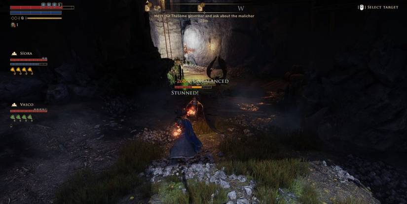 DeSardet uses Light Grenade in GreedFall