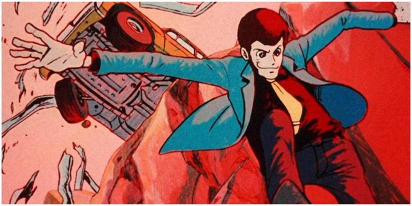 A man jumping out of a moving car