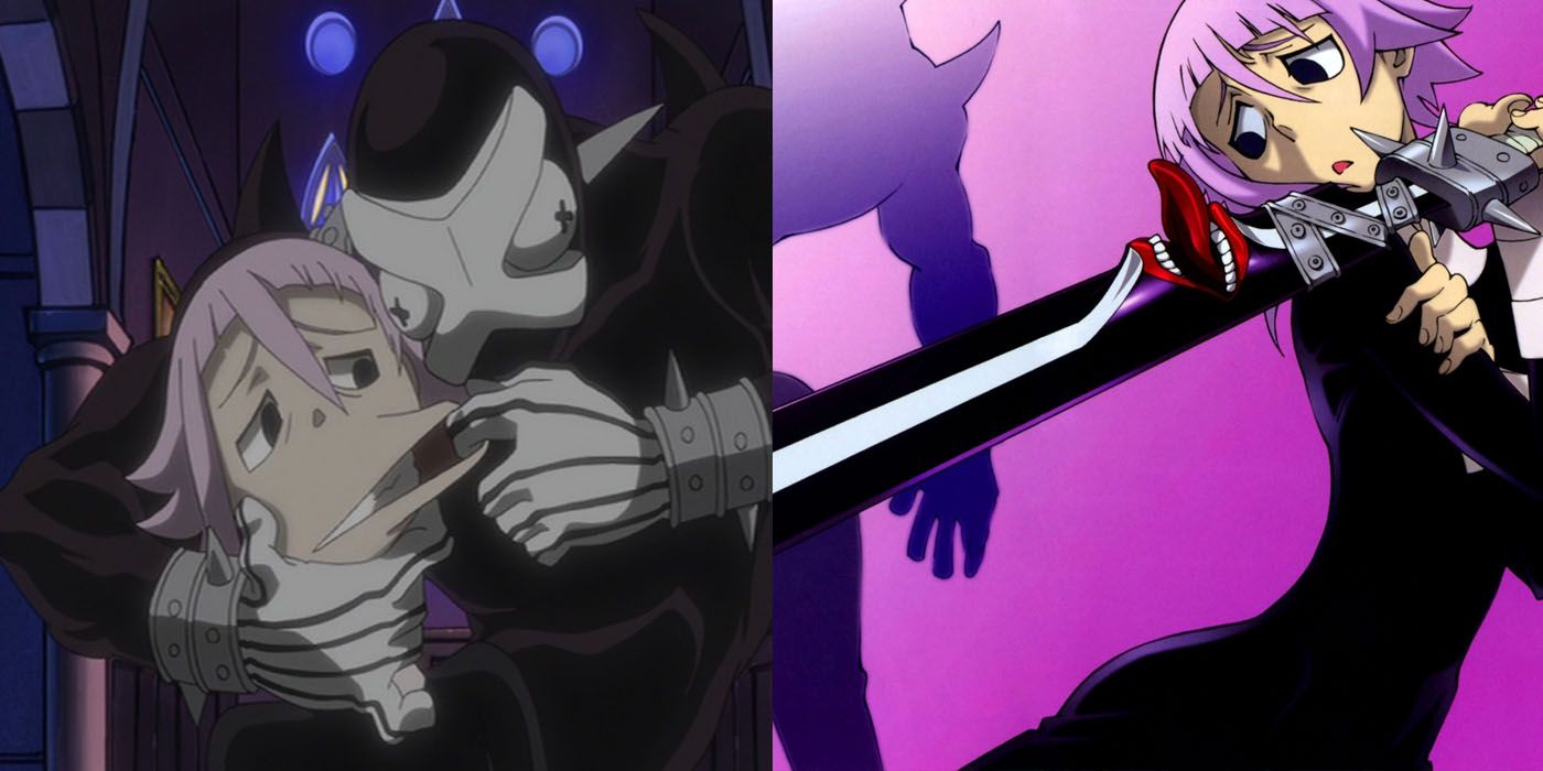 Meister Crona alongside Ragnarok and his humanoid form and his Black Sword Form - Soul Eater Best Demon Weapons