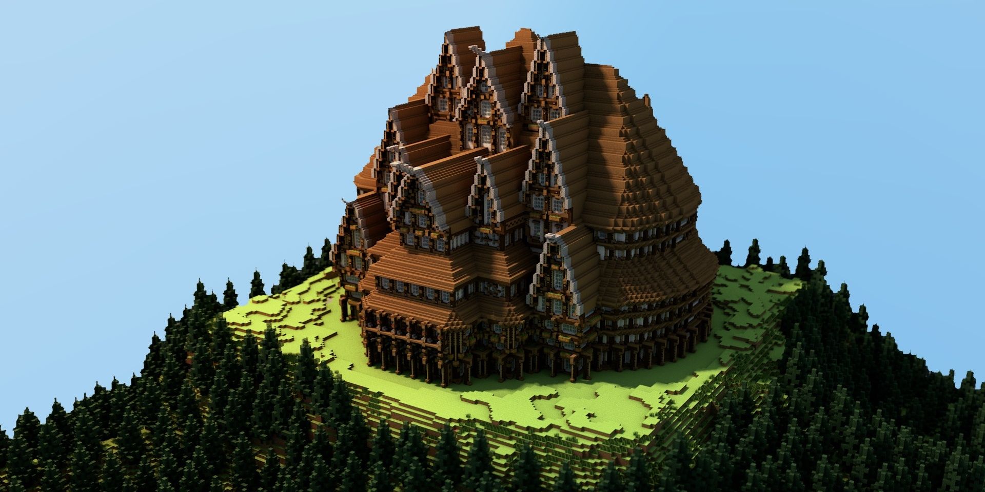 Minecraft Huge Wooden Mansion