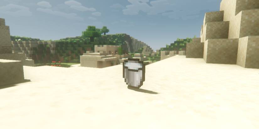 Bucket of Milk in a desert biome