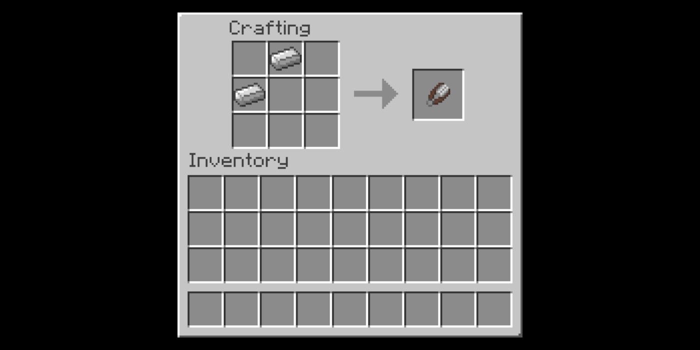 Making shears in Minecraft